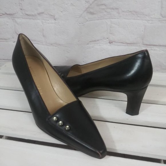 Bottega Venetta Leather Pumps Sz 6B Pointed Toe - Picture 1 of 8